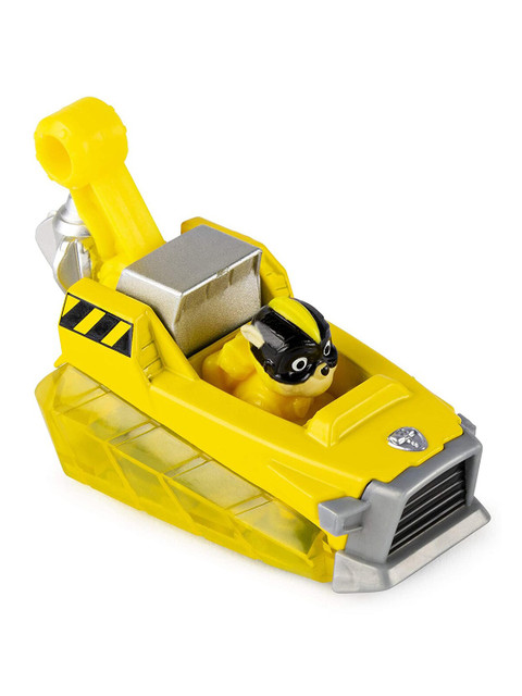 

PAW PATROL Yellow & Silver-Toned Diecast True Metal Vehicle Super Charge Rubble Toys