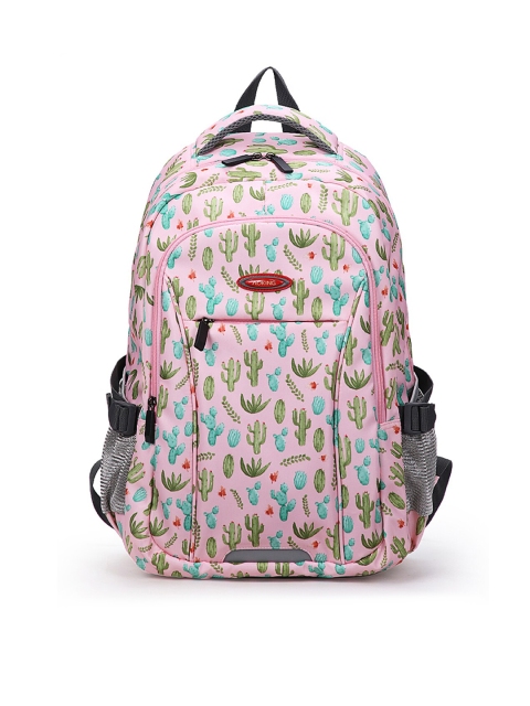 

Aoking Unisex Pink & Black Graphic Backpack