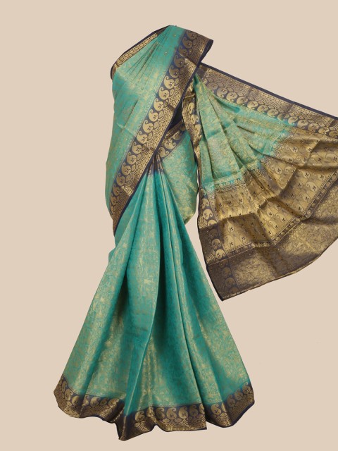 

Pothys Blue & Sea Green Art Silk Banarasi Saree