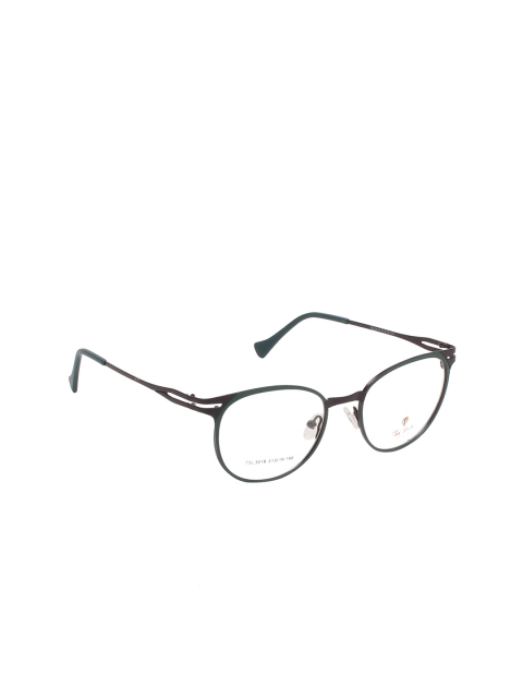 

Ted Smith Women Black & Green Full Rim Round Frames