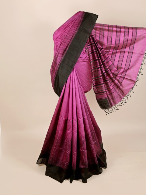 

Pothys Green & Purple Jute Silk Saree