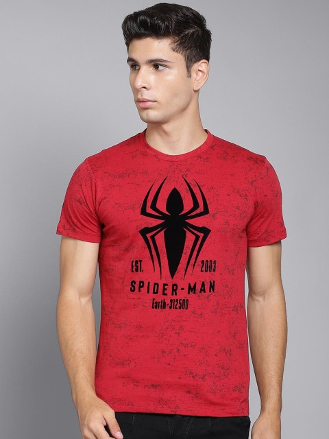

Free Authority Men Red Spiderman Printed Cotton Pure Cotton T-shirt