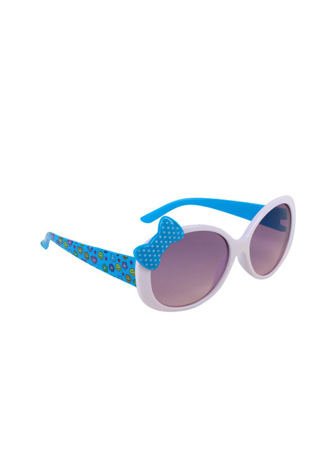 

Olvin Girls Grey Lens & White Oval Sunglasses with UV Protected Lens