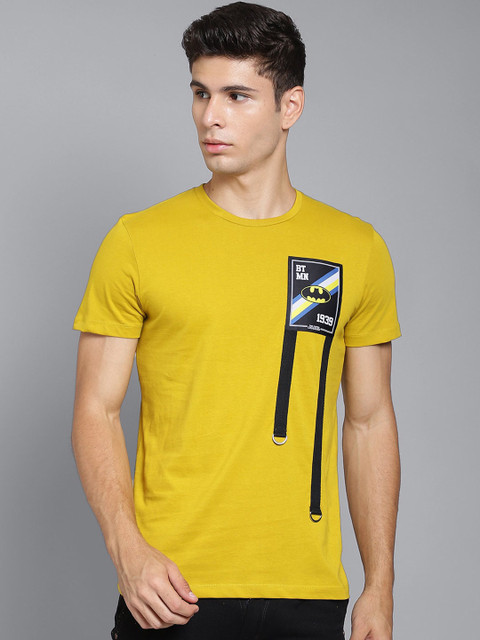 

Free Authority Men Yellow Batman Printed T-shirt