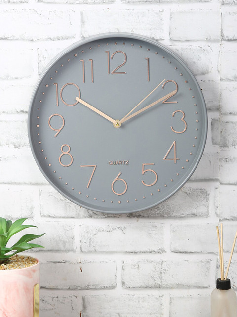 

House Of Accessories Grey Contemporary Wall Clock