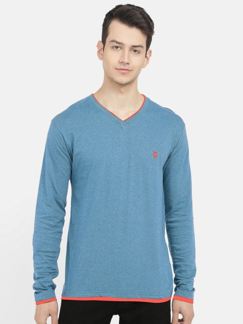 

V2 Value & Variety Men Blue V-Neck T-shirt
