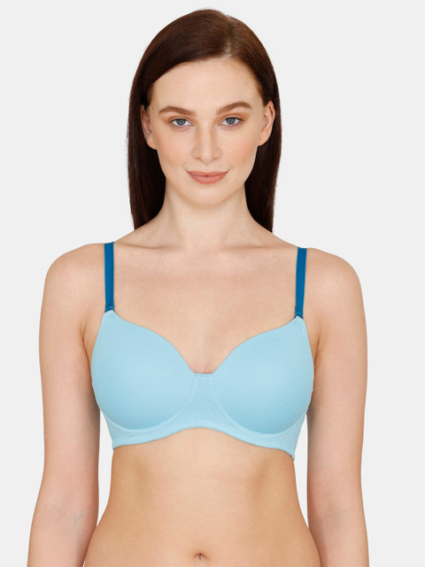 

Zivame Blue T-shirt Cotton Bra Half Coverage Lightly Padded ZI10SXFASH0BLUE