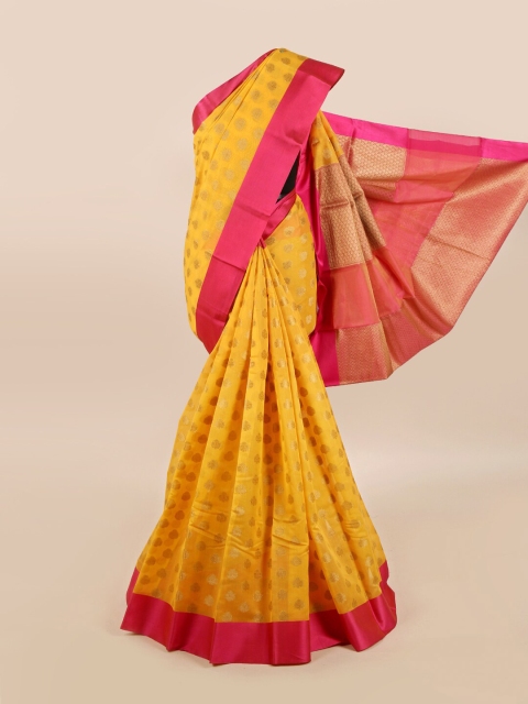

Pothys Yellow & Pink Woven Design Saree