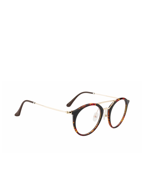 

Ted Smith Unisex Gold & Brown Full Rim Round Frames - TSO-TR-9176_C5
