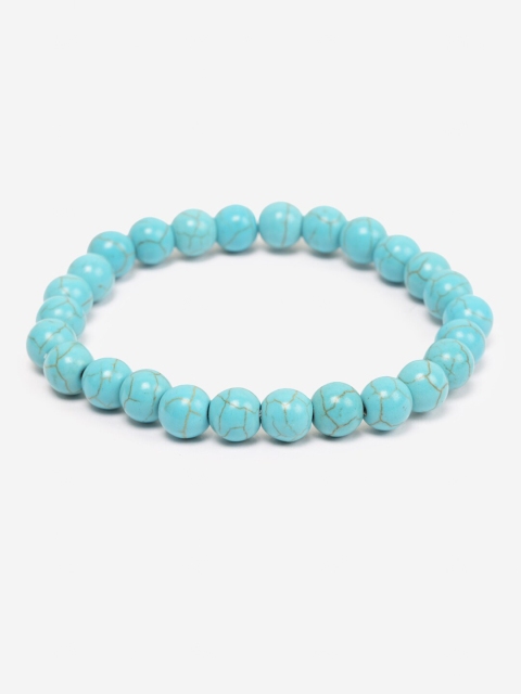 

BuckleUp Unisex Turquoise Blue Turquoise Handcrafted Elasticated Bracelet