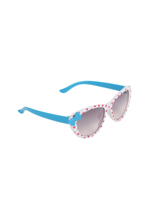 

Olvin Girls Grey Lens & White Cateye Sunglasses with UV Protected Lens OL406-11-White