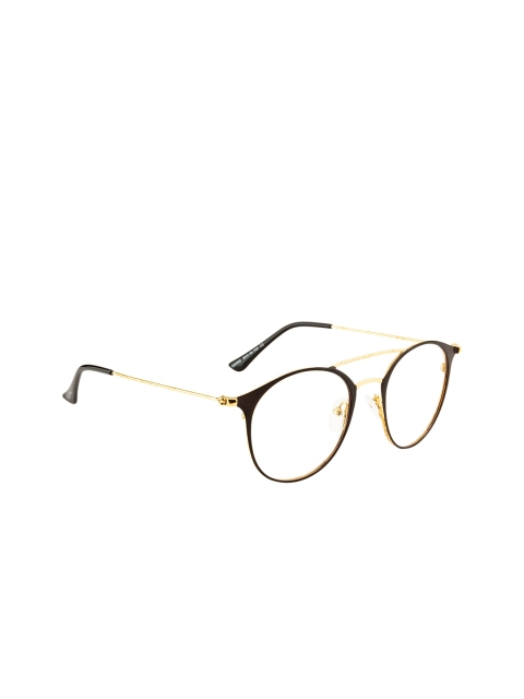 

Ted Smith Unisex Gold & Black Full Rim Aviator Frames - TSOM0002_C3