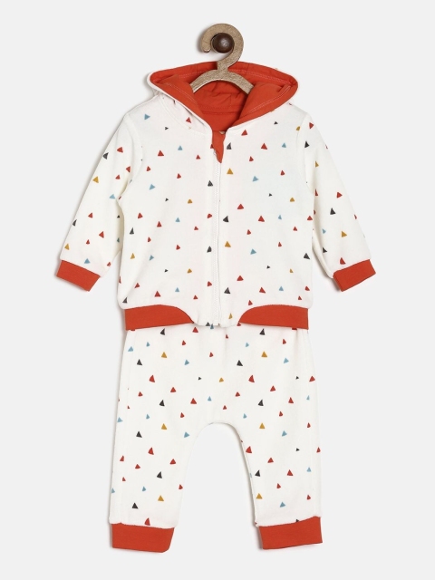 

MINI KLUB Boys White & Red Printed T-shirt with Pyjamas