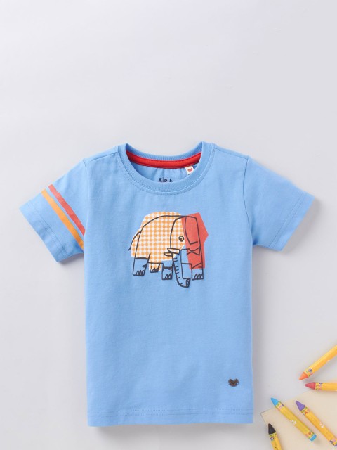 

Ed-a-Mamma Unisex Kids Blue Printed T-shirt