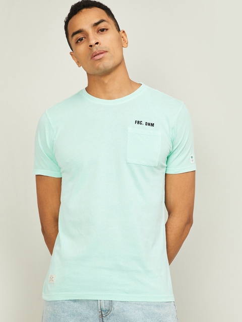 

Forca Men Sea Green Slim Fit Cotton T-shirt