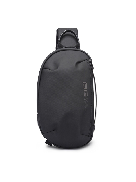 

BANGE Unisex Travel Crossbody Sling Bag Chest Pack with USB charging port, Black