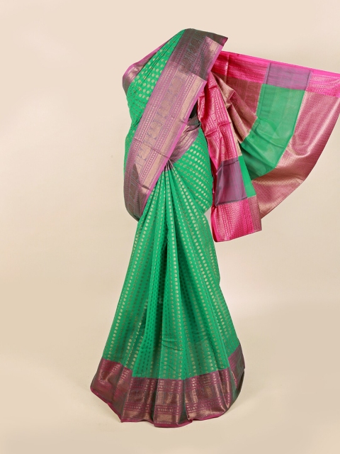 

Pothys Green & Purple Woven Design Saree