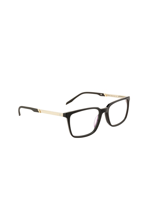 

Ted Smith Unisex Black & Gold-Toned Full Rim Wayfarer Frames