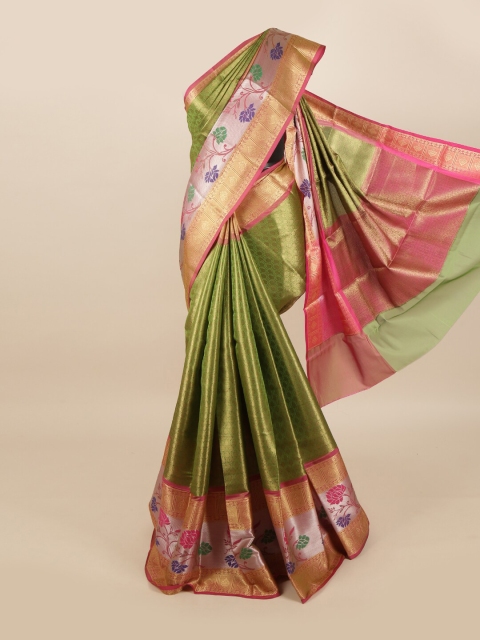 

Pothys Green & Pink Art Silk Banarasi Saree
