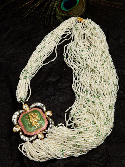 

DUGRISTYLE Gold & White Sterling Silver Layered Necklace