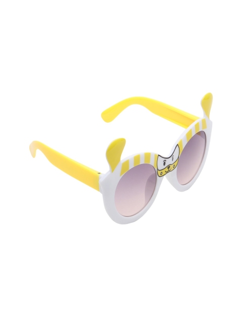 

Olvin Girls Purple Lens & White Oval Sunglasses with UV Protected Lens - OL440-01