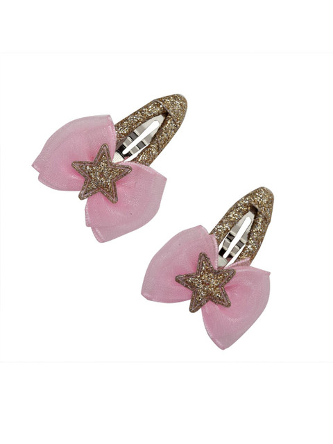 

Stoln Girls Pink & Brown Set of 2 Tic Tac Hair Clip
