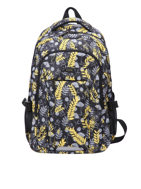 

Aoking Black & Yellow Printed Backpack