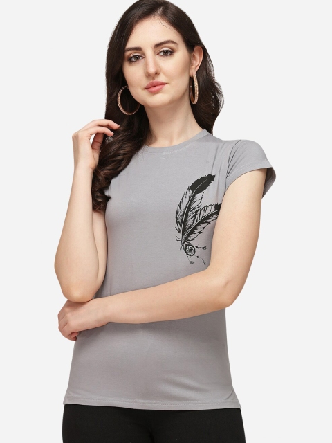 

OM SAI LATEST CREATION Women Grey Regular Top