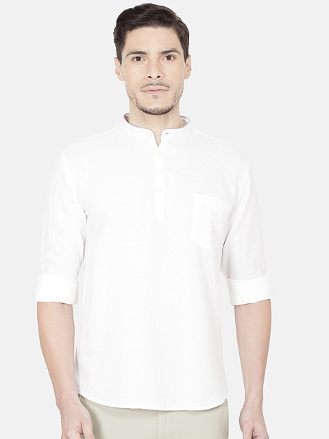 

Oxemberg Men White Slim Fit Casual Shirt