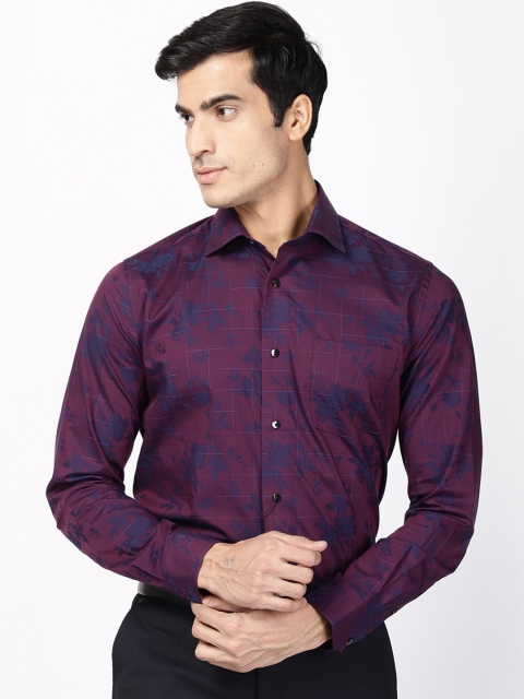 

Blackberrys Men Maroon Slim Fit Printed Casual Shirt