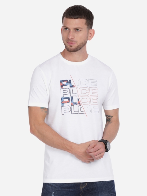 

883 Police Men White Typography Printed T-shirt