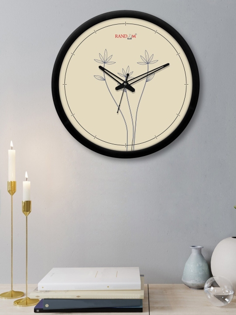 

RANDOM Beige & Black Printed 30 cm Analogue Contemporary Wall Clock