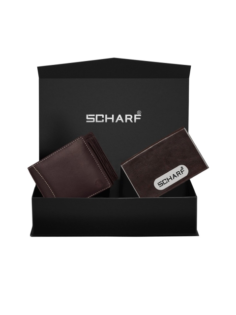 

SCHARF Men Brown Genuine Leather Accessory Gift Set