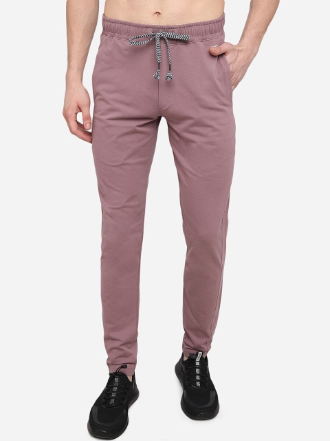 

JADE BLUE Men Pink Solid Slim-Fit Track Pants