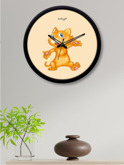 

RANDOM Peach-Coloured Printed Contemporary Wall Clock