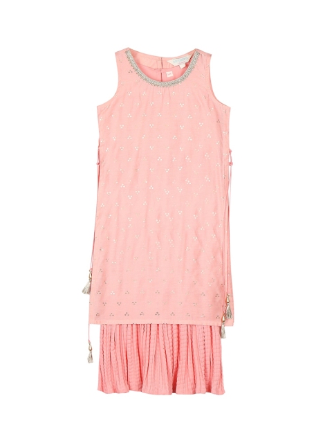 

AKKRITI BY PANTALOONS Girls Coral Layered Kurta