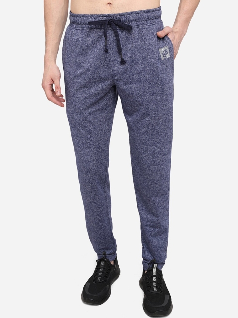

JADE BLUE Men Navy Blue Solid Slim-Fit Track Pants