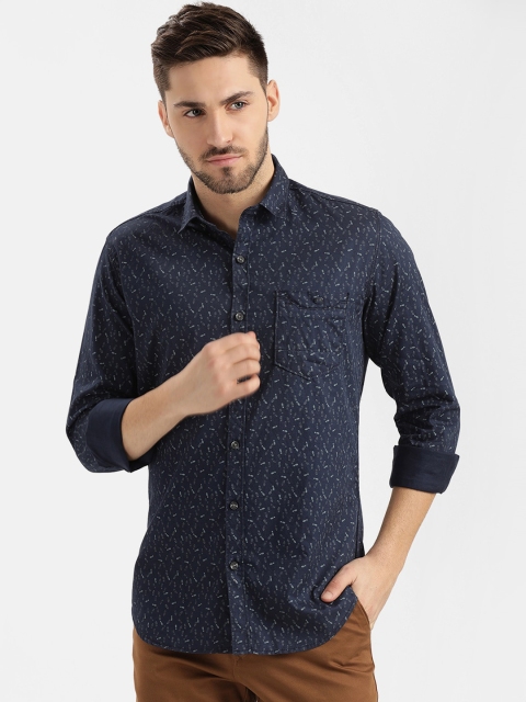 

V2 Value & Variety Men Navy Blue Slim Fit Printed Casual Shirt