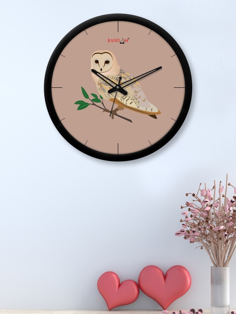 

RANDOM Beige & Black Printed 30 cm Analogue Contemporary Wall Clock