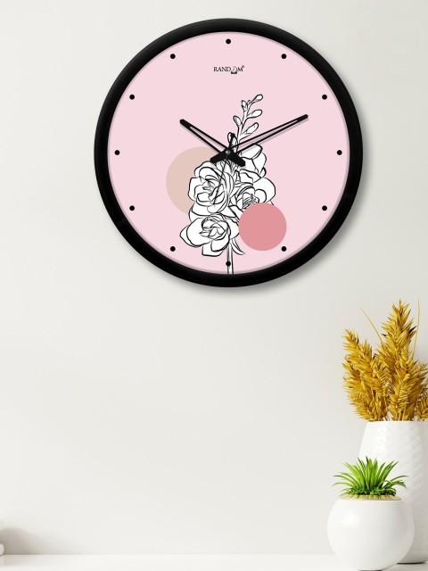 

RANDOM Pink & Black Printed 30 cm Analogue Contemporary Wall Clock
