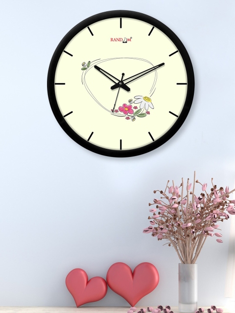 

RANDOM Cream-Coloured Printed Contemporary Wall Clock