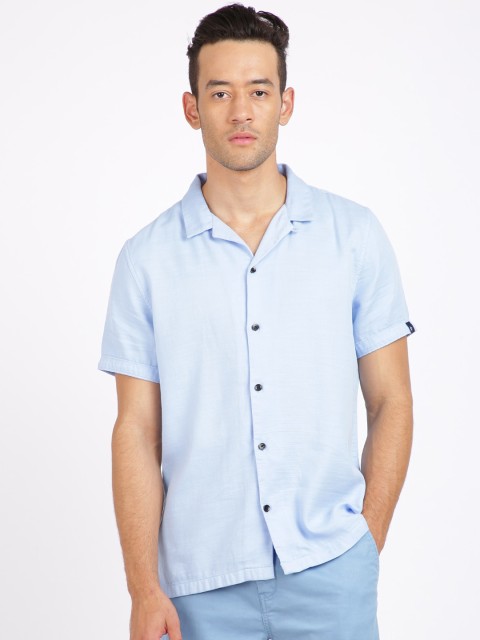 

Breakbounce Men Blue Cotton Casual Shirt
