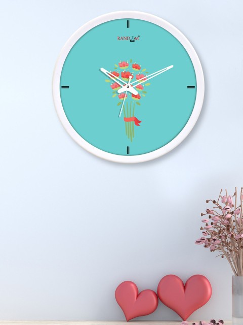 

RANDOM White & Blue Printed Contemporary 30 cm Analogue Wall Clock