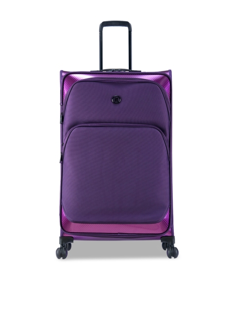 

IT luggage Purple Solid Soft-Sided Large Trolley Suitcase
