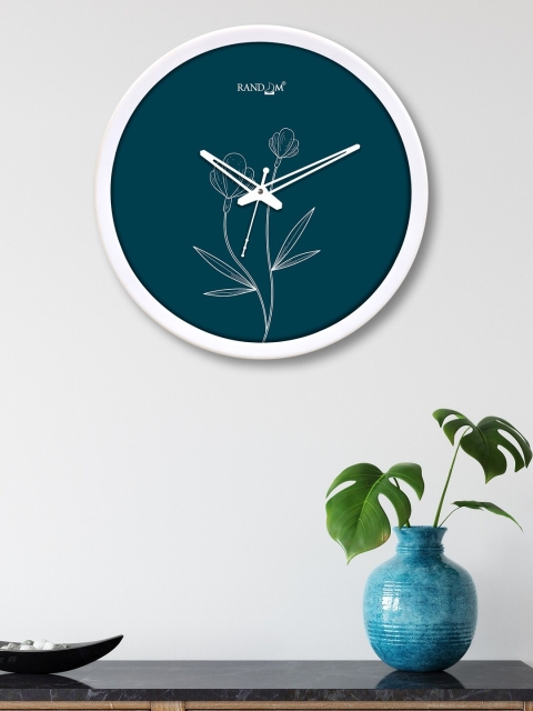 

RANDOM Teal Blue & White Printed 30 cm Analogue Contemporary Wall Clock