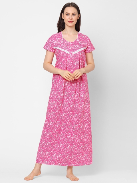 

Sweet Dreams Pink Printed Maxi Nightdress
