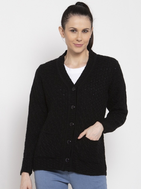 

VANYA Women Black Cable Knit Cardigan