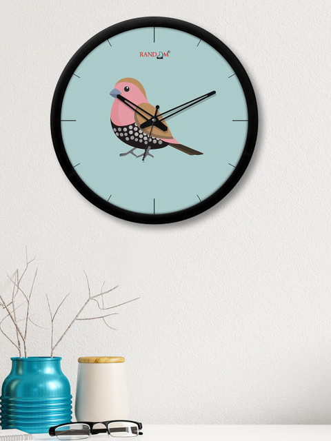 

RANDOM Blue & Pink Printed Contemporary Wall Clock