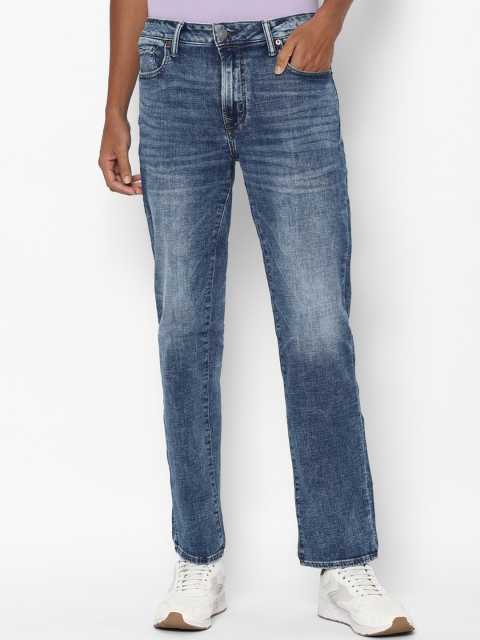 

AMERICAN EAGLE OUTFITTERS Men Blue Heavy Fade Clean Look Stretchable Jeans