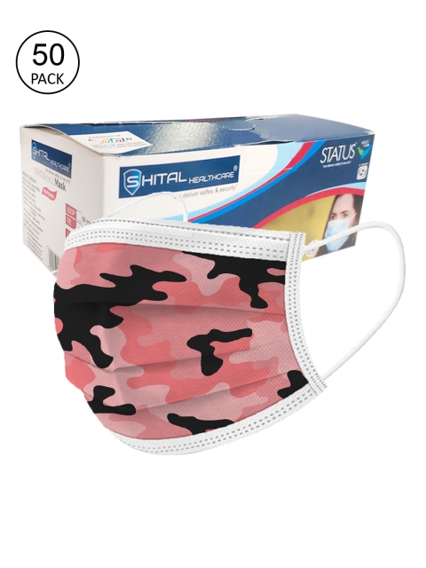 

Status Peach Pack of 50 3-Ply Disposable Military Surgical Masks